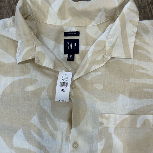 Palm print button up shirt - Picture 2 of 2